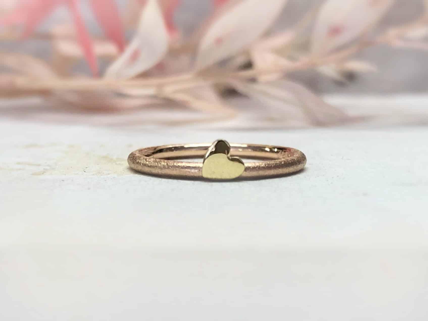 Rotgold Herzring "Ellara 1" 1 Rotgold Herzring Ellara 1